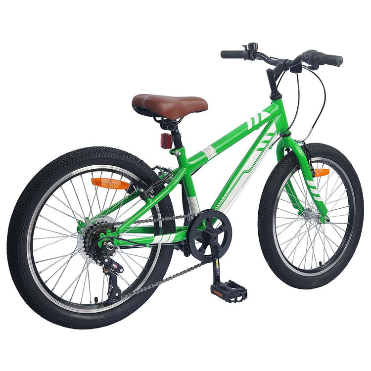 VidaXL VTT 24 pouces 6 vitesses pour 8-12 ans vert