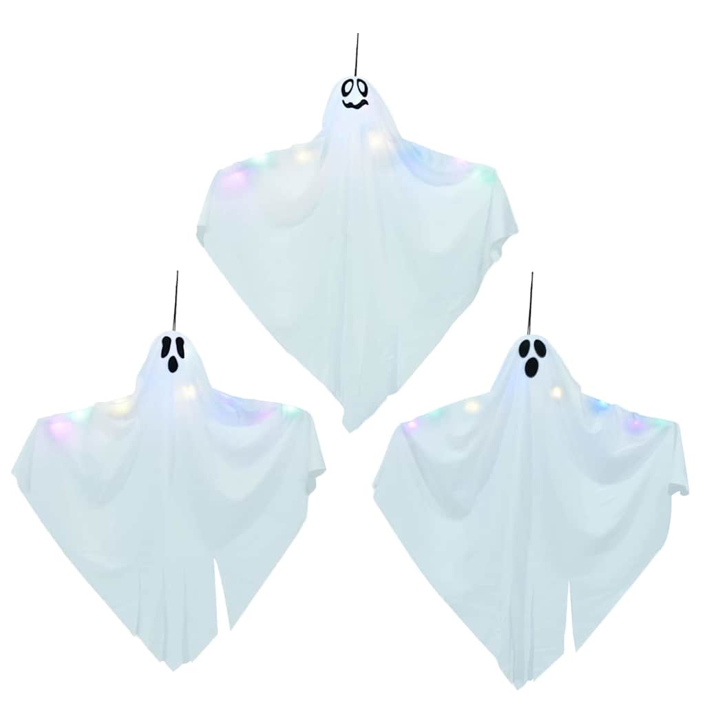 Vidaxl Halloween fantôme suspendu 3 pcs blanc 52 x 62 cm polyester