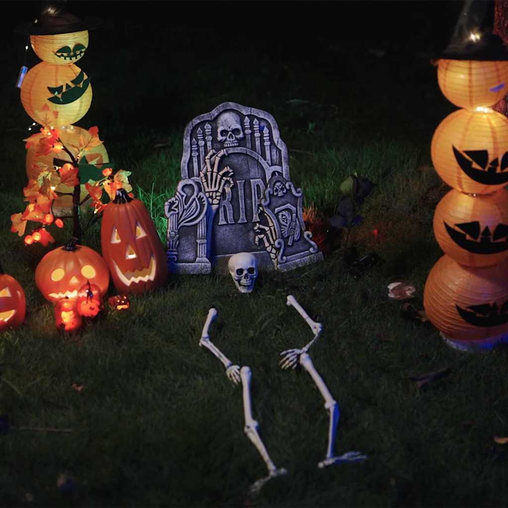 VidaXL Halloween squelette blanc 45,5 x 13 cm en plastique