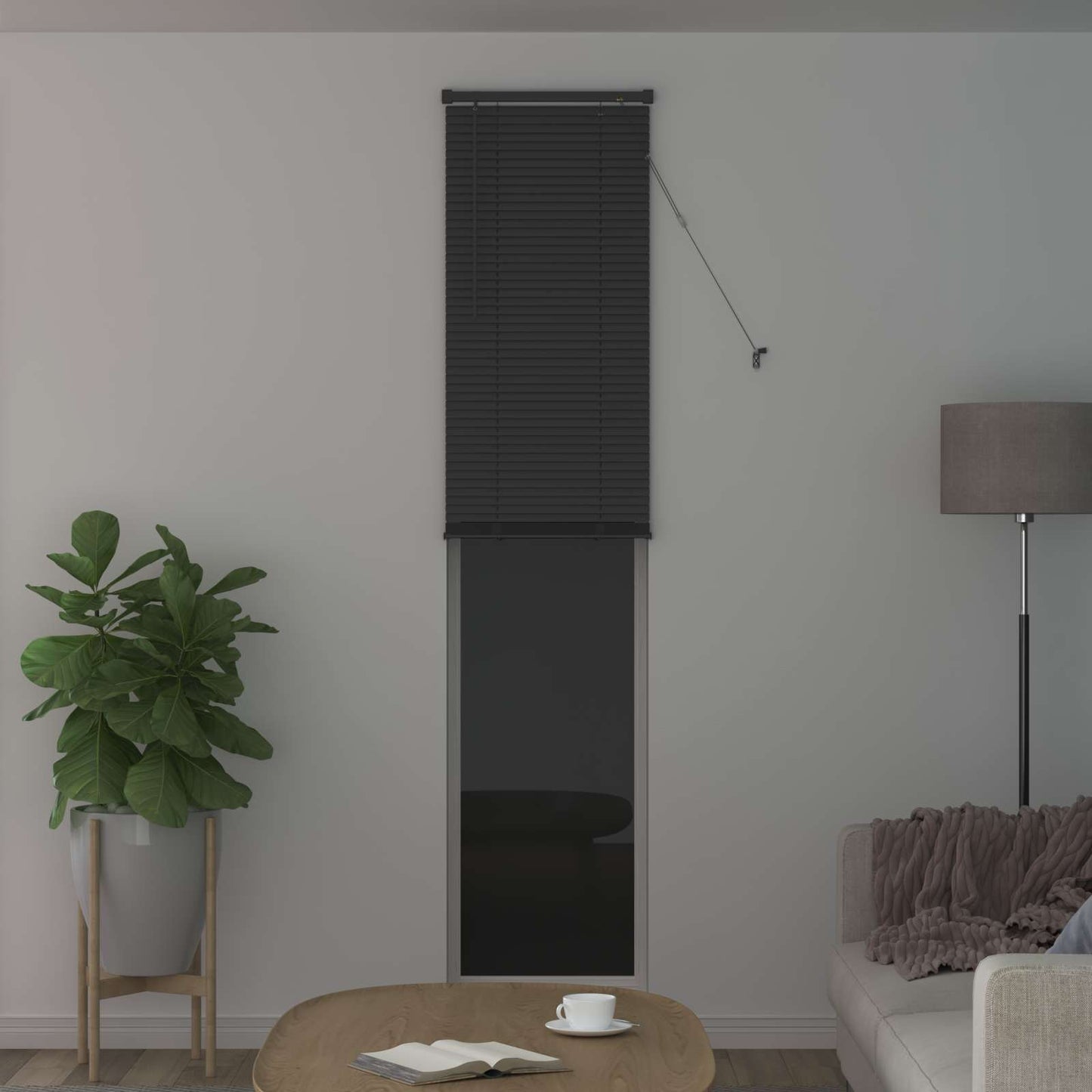 Vidaxx store vénitien réglable gris argenté 213 x 40 cm PVC