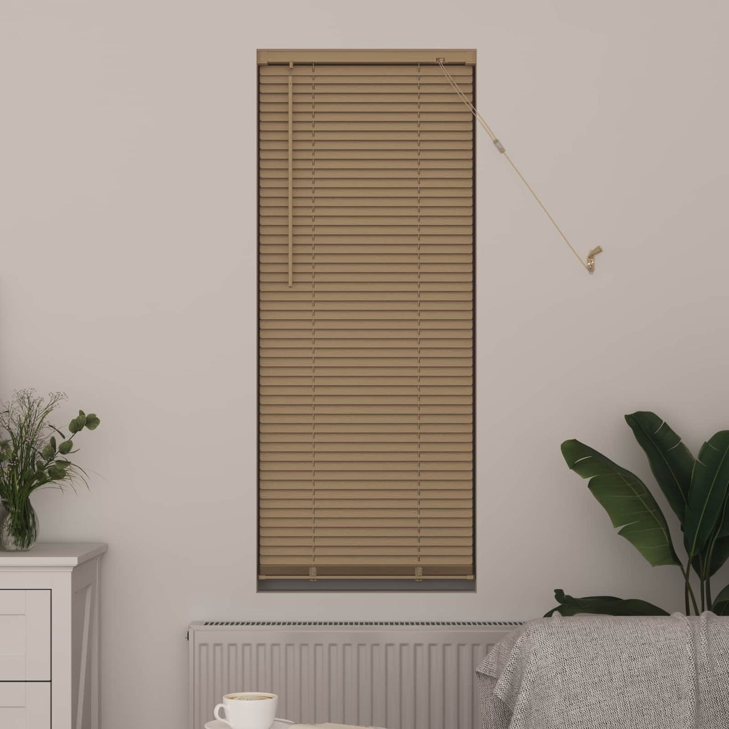 Vidaxx store vénitien marron clair avec motif 150 x 60 cm PVC