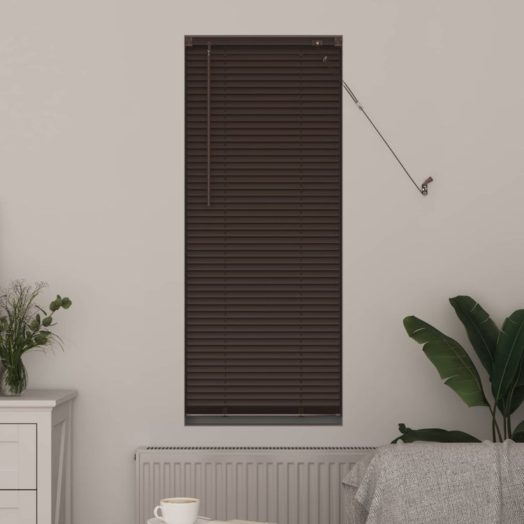 Vidaxx store vénitien marron foncé avec motif 150 x 60 cm PVC