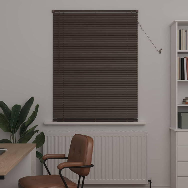 Vidaxx store vénitien marron foncé avec motif 150 x 80 cm PVC