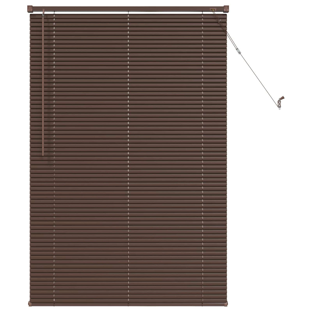Vidaxx store vénitien marron foncé avec motif 150 x 90 cm PVC