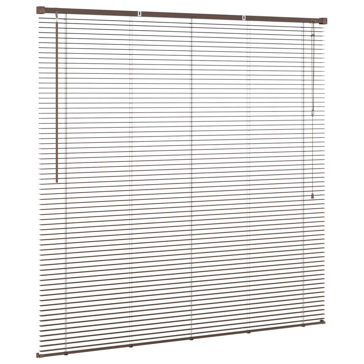 Vidaxx store vénitien marron foncé avec motif 150 x 150 cm PVC