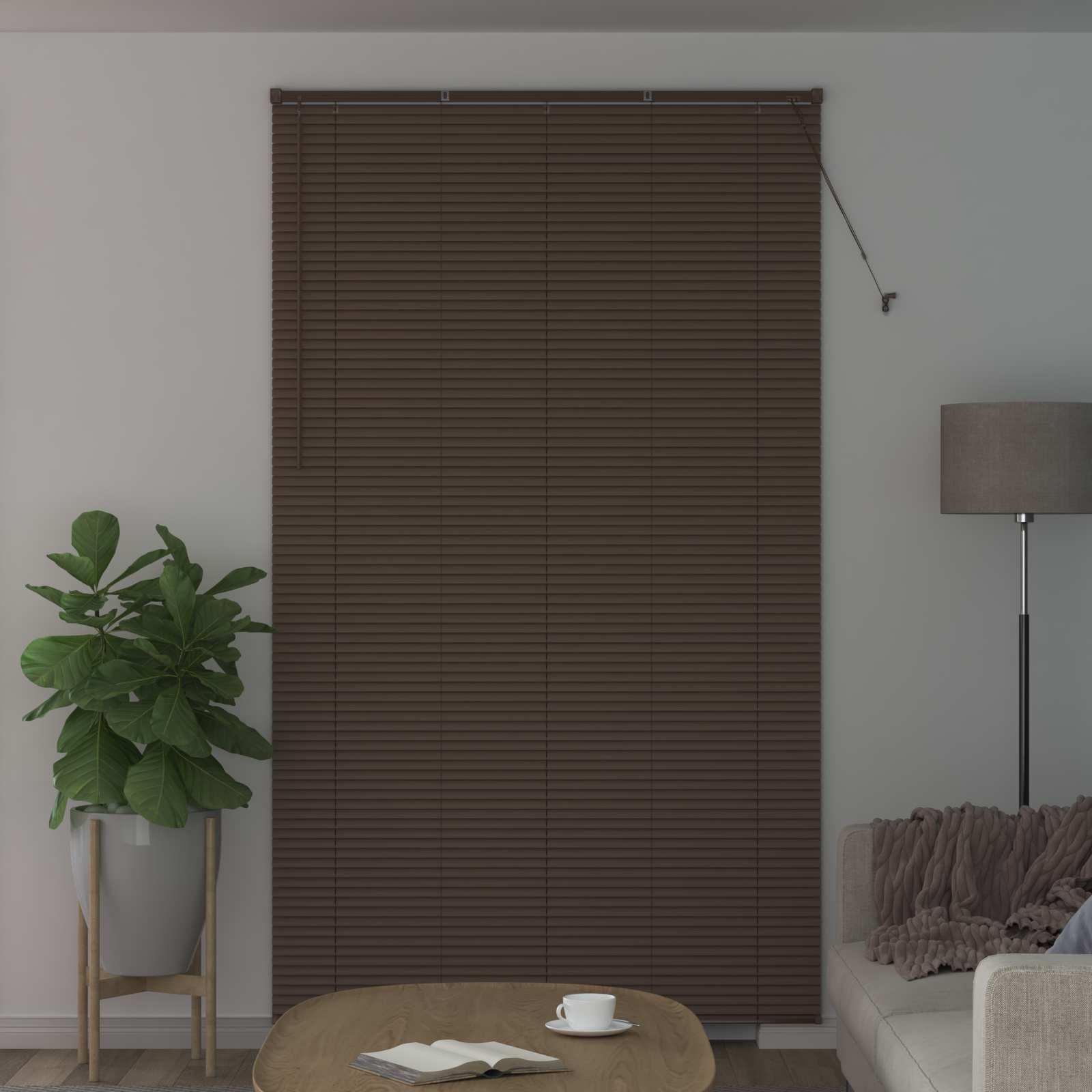 Vidaxx store vénitien marron foncé avec motif 213 x 130 cm PVC