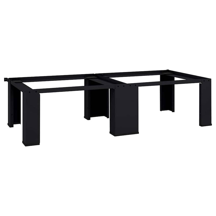Vidaxl socle pour machine à laver 2 pcs noir 127 x 54,5 x 32,5 cm acier