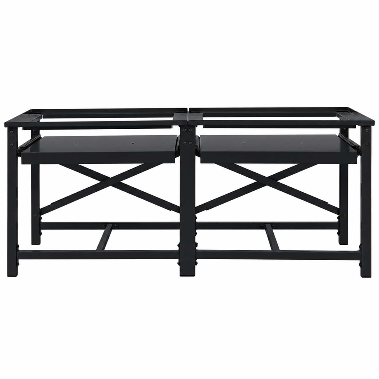Vidaxx socle pour machine à laver 2 pcs noir 120 x 56 x 52 cm acier