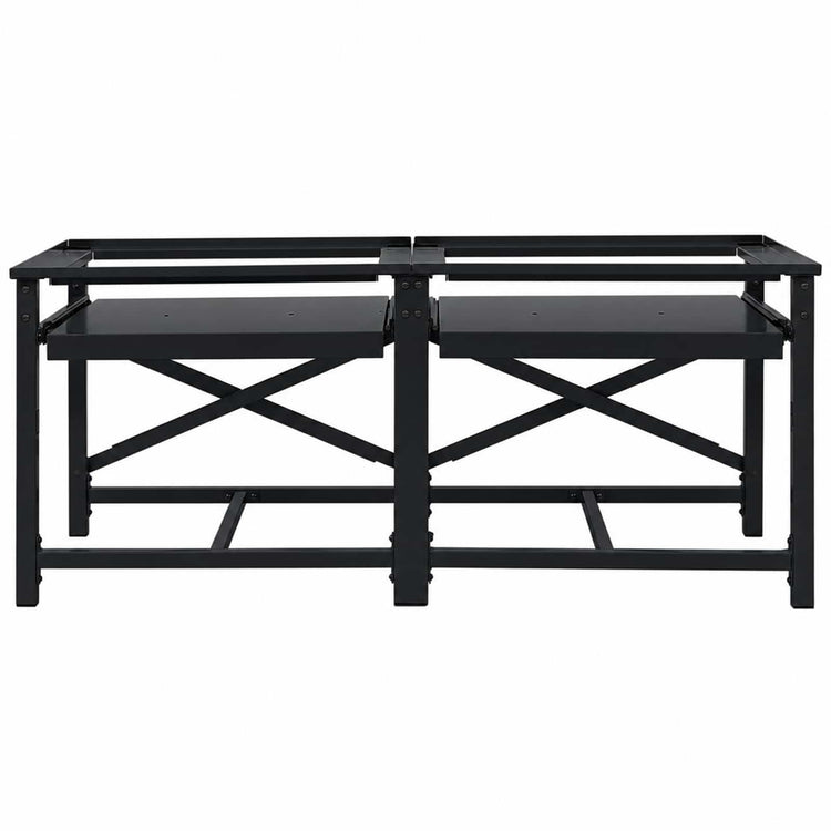 Vidaxx socle pour machine à laver 2 pcs noir 120 x 56 x 52 cm acier