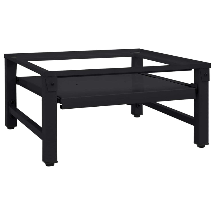 Vidaxl socle pour machine à laver noir 62 x 60,5 x 32,5 cm acier