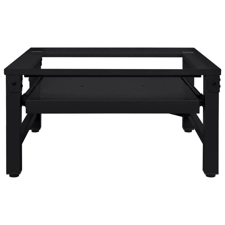 Vidaxl socle pour machine à laver noir 62 x 60,5 x 32,5 cm acier