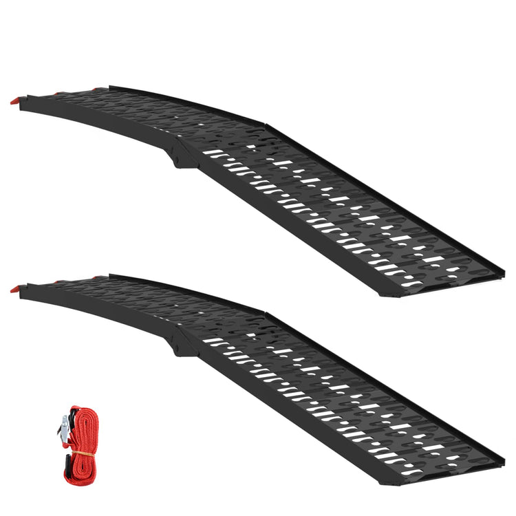Vidaxl rampe moto 680 kg 2 pcs noir 222 x 28 x 5 cm aluminium