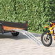 Vidaxl rampe de moto argent 180 x 28 x 5 cm aluminium