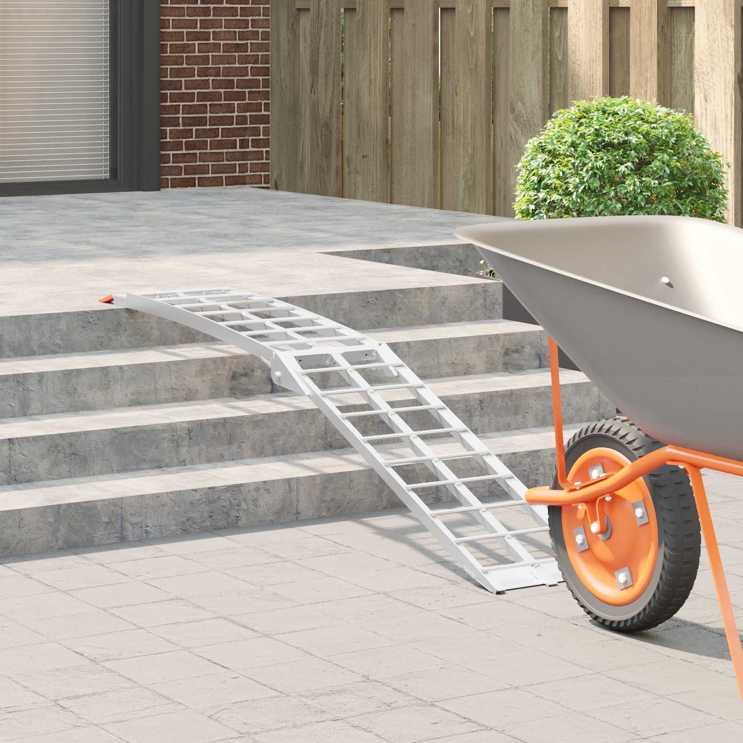 Vidaxl rampe de moto argent 180 x 28 x 5 cm aluminium