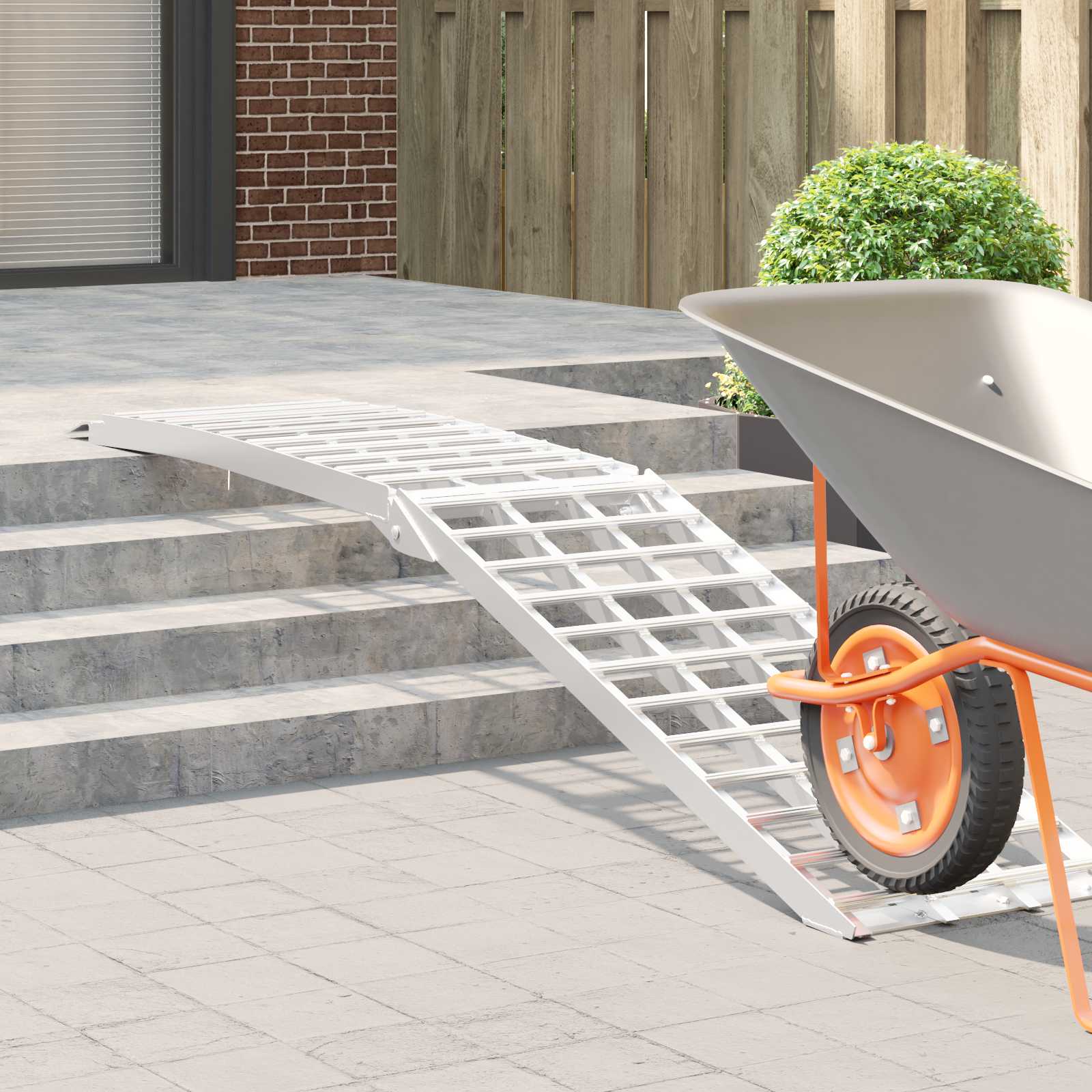 Vidaxl rampe moto 680 kg argent 230 x 44 x 5 cm aluminium