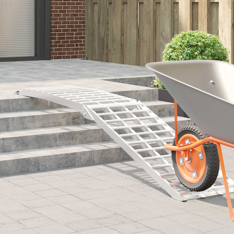 Vidaxl rampe moto 680 kg argent 230 x 44 x 5 cm aluminium