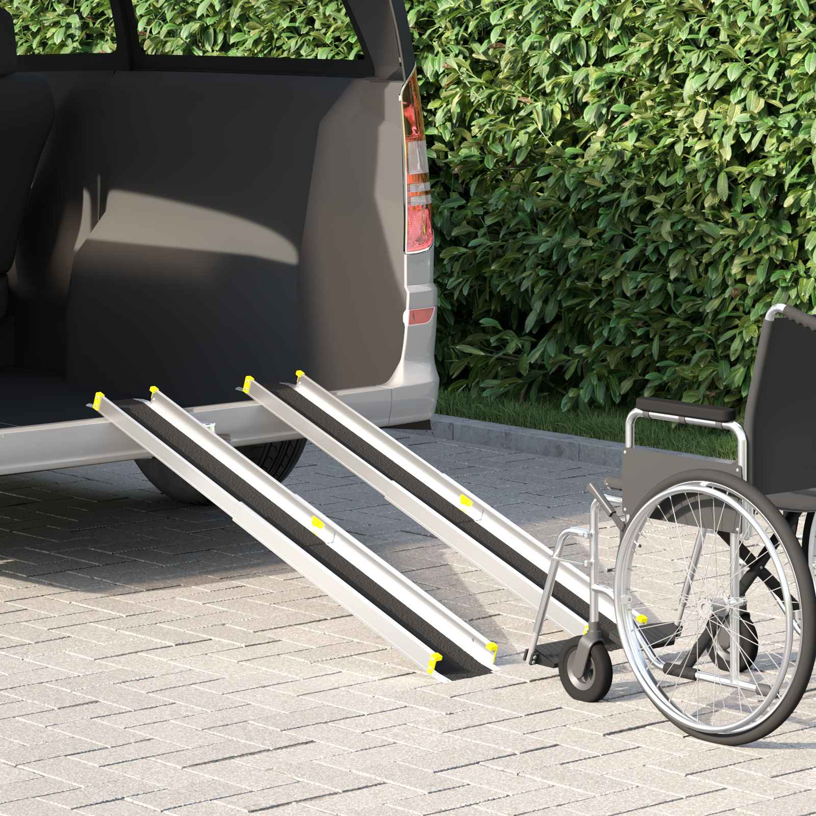 Vidaxx rampe pour fauteuils roulants 270 kg 2 pcs noir 152 x 19 x 5,5 cm