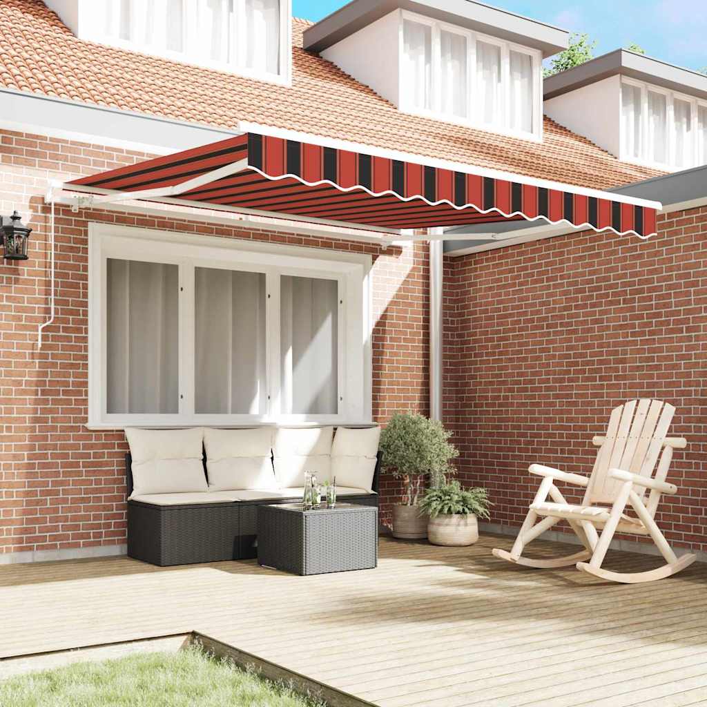 Vidaxx parasol pliable orange et marron 350 x 250 cm