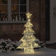VidaXL Sapin de Noël avec 100 LED blanc chaud 120 cm acrylique