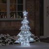 VidaXL Sapin de Noël avec 100 LED blanc froid 120 cm acrylique