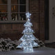 VidaXL Sapin de Noël avec 100 LED blanc froid 120 cm acrylique