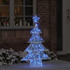 VidaXL Sapin de Noël avec 100 LED bleu 120 cm acrylique