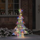 VidaXL Sapin de Noël avec 100 LED multicolores 120 cm acrylique