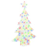 VidaXL Sapin de Noël avec 100 LED multicolores 120 cm acrylique