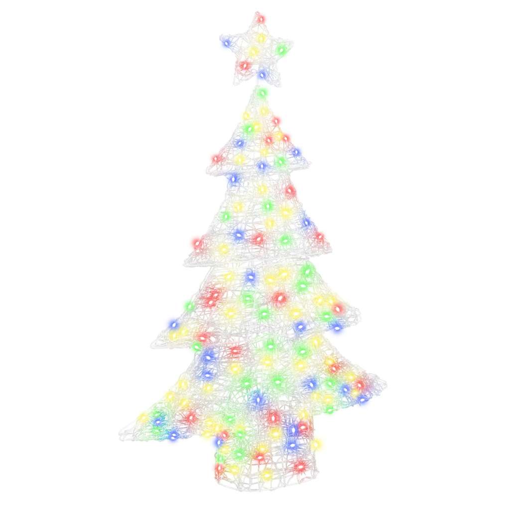 VidaXL Sapin de Noël avec 100 LED multicolores 120 cm acrylique
