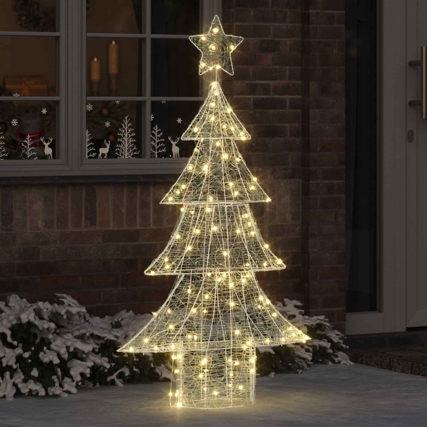 Vidaxx Sapin de Noël avec 160 LED blanc chaud 150 cm acrylique