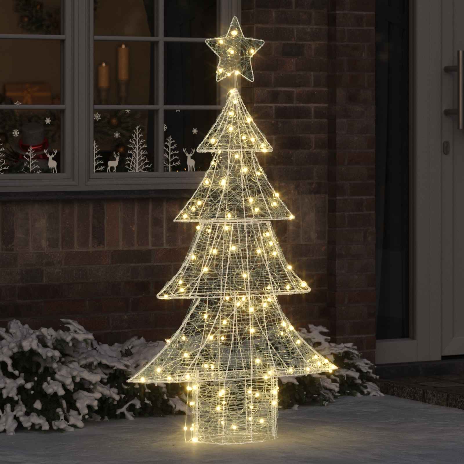 Vidaxx Sapin de Noël avec 160 LED blanc chaud 150 cm acrylique