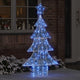 VidaXL Sapin de Noël avec 160 LED bleu 150 cm acrylique