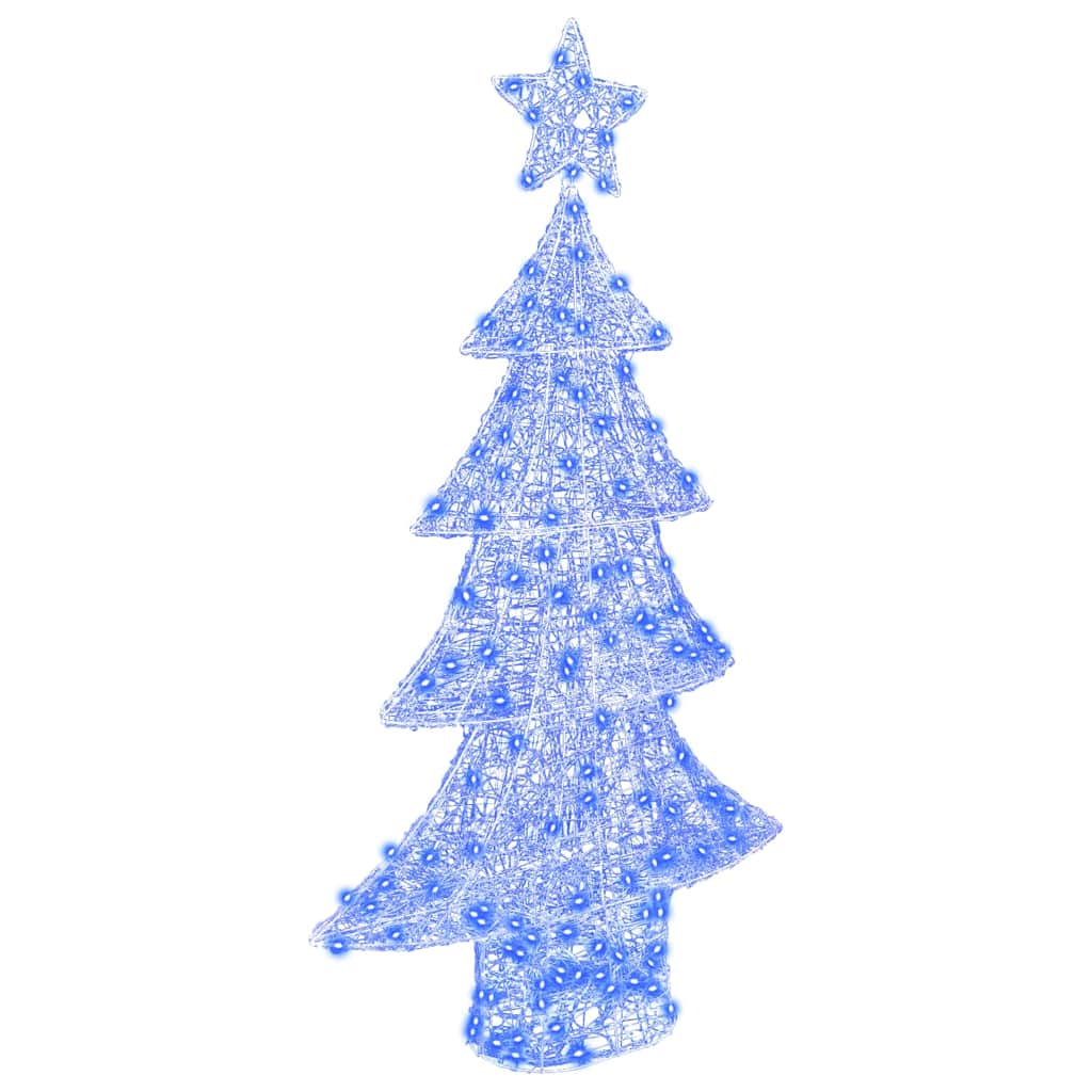 VidaXL Sapin de Noël avec 160 LED bleu 150 cm acrylique