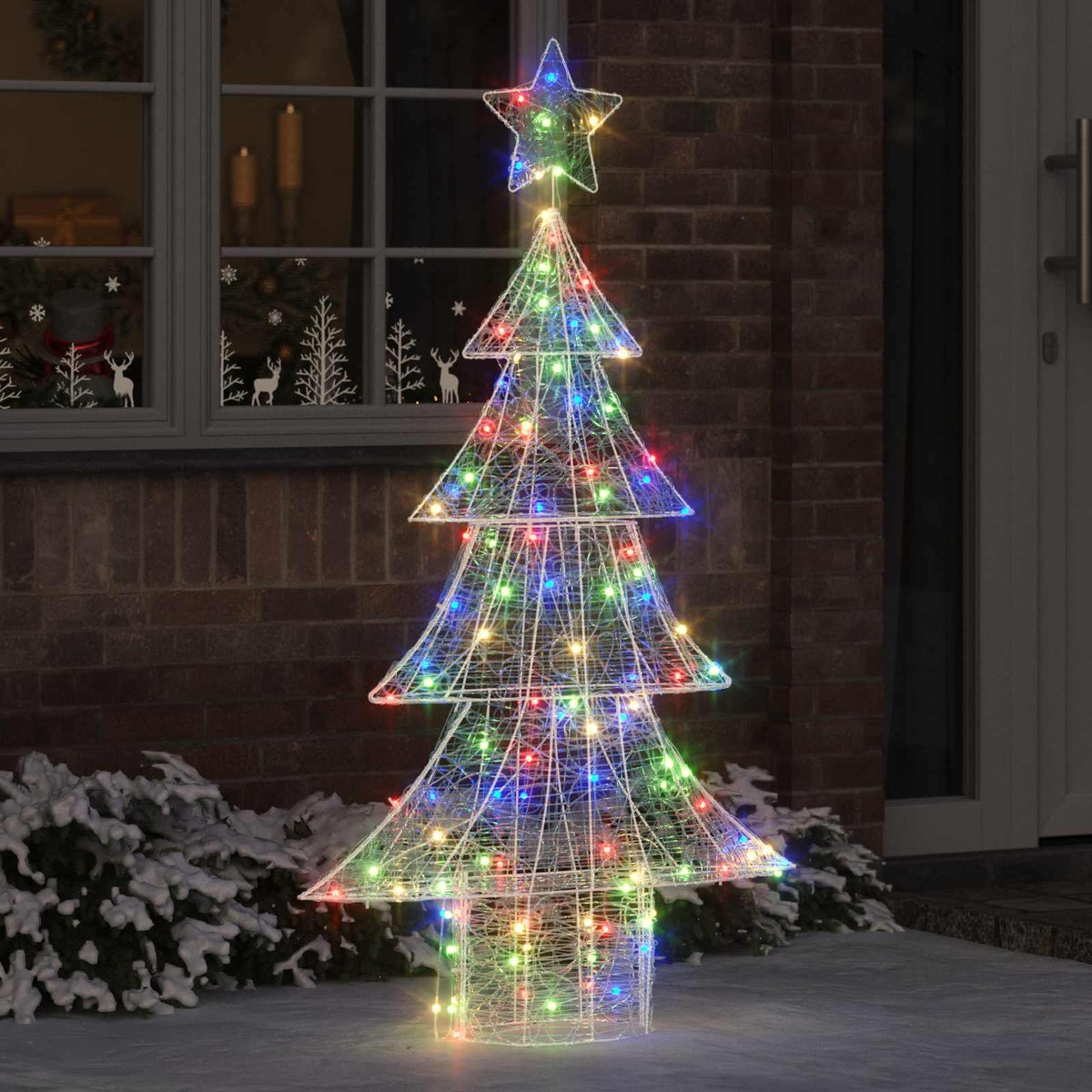 VidaXL Sapin de Noël avec 160 LED multicolore 150 cm acrylique