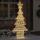 VidaXL Sapin de Noël avec 240 LED blanc chaud 150 cm acrylique