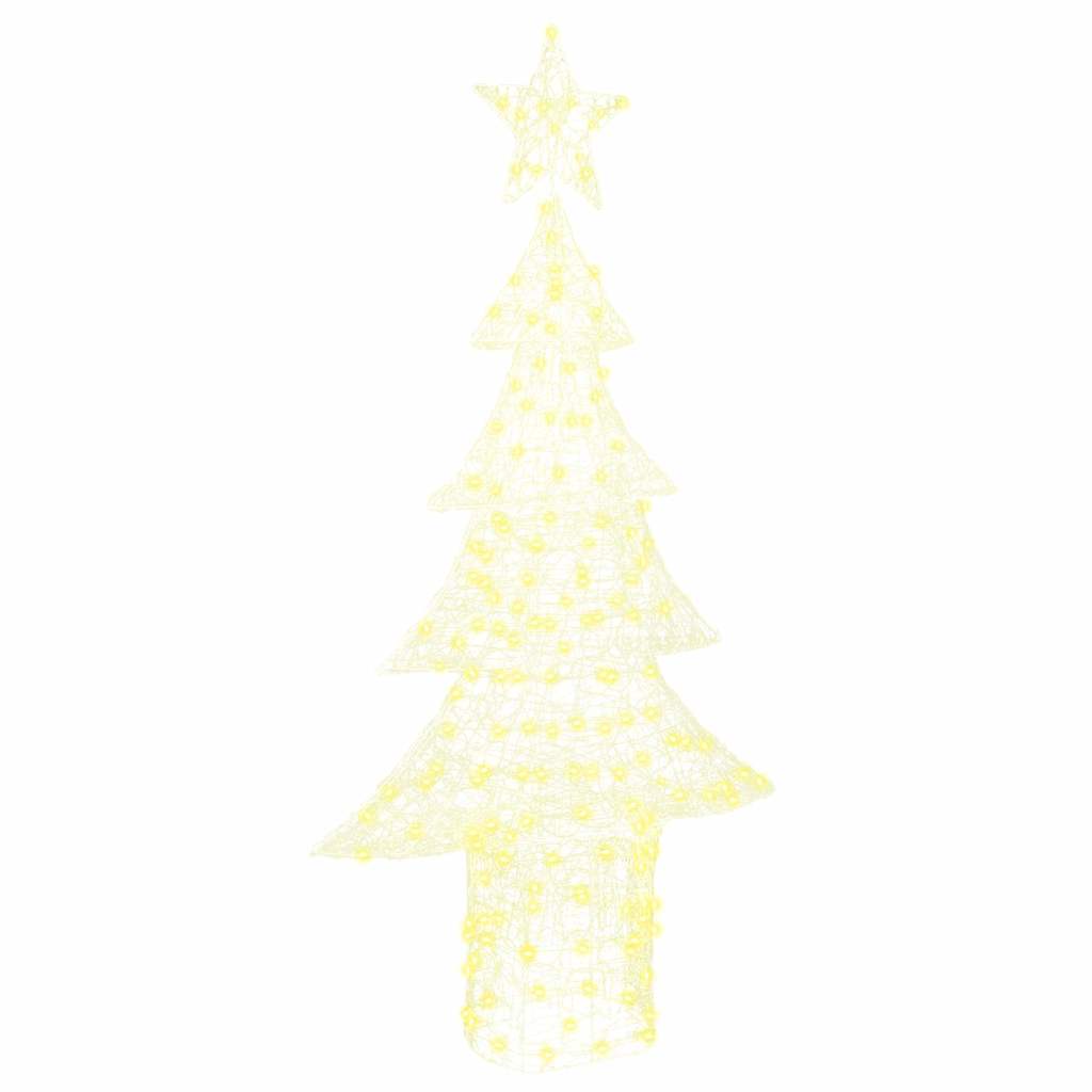 VidaXL Sapin de Noël avec 240 LED blanc chaud 150 cm acrylique