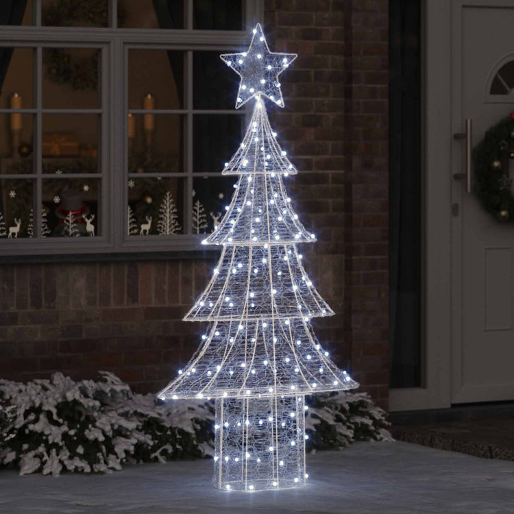 VidaXL Sapin de Noël avec 240 LED blanc froid 180 cm acrylique
