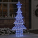 VidaXL Sapin de Noël avec 240 LED bleu 180 cm acrylique