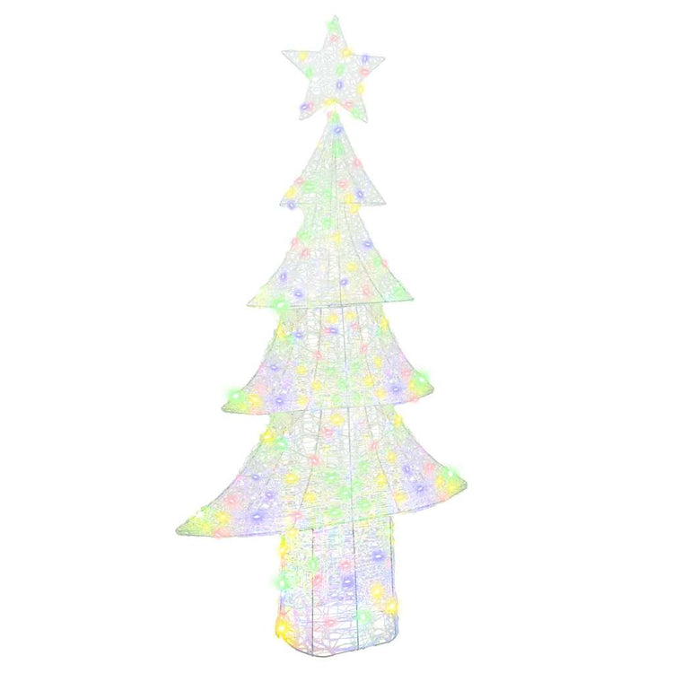VidaXL Sapin de Noël avec 240 LED multicolore 180 cm acrylique