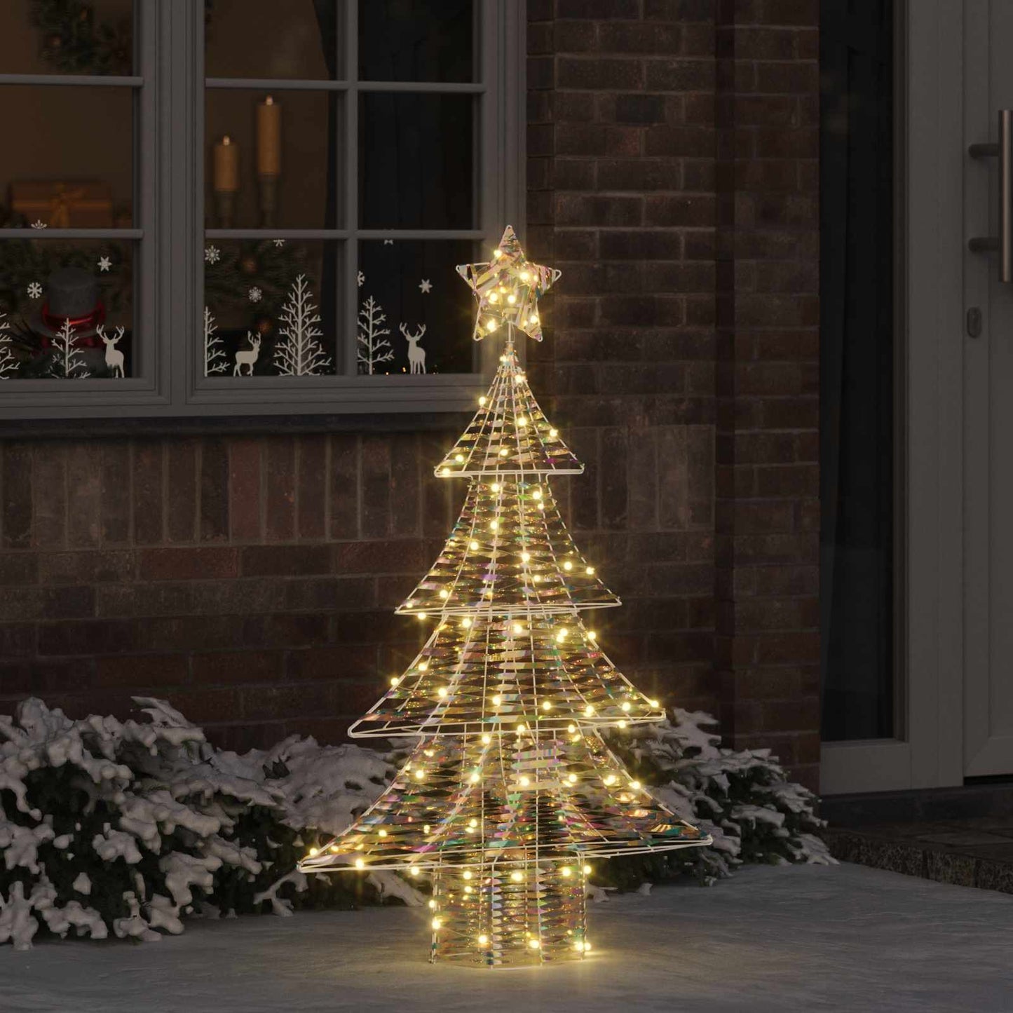 VidaXL Sapin de Noël avec 120 LED blanc chaud 120,5 cm