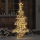 VidaXL Sapin de Noël avec 160 LED blanc chaud 150 cm