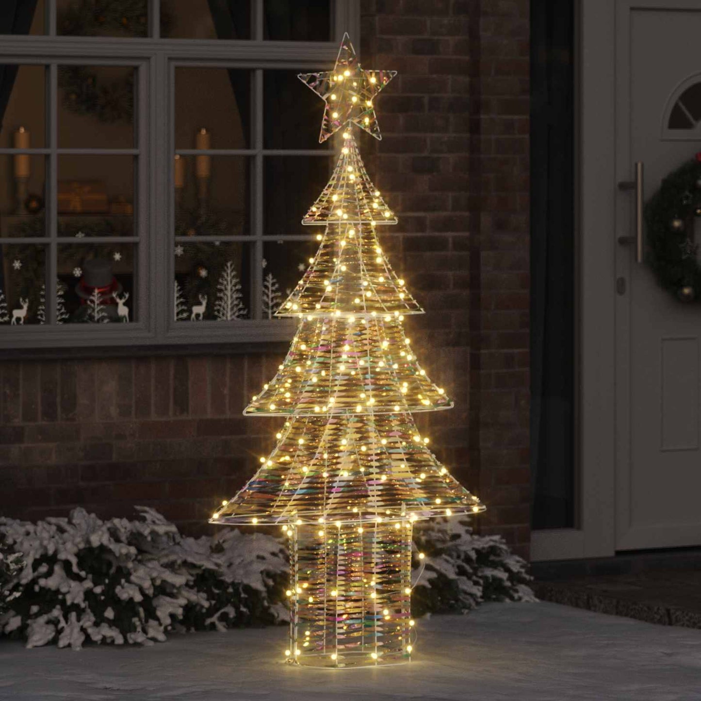 VidaXL Sapin de Noël avec 240 LED blanc chaud 181 cm