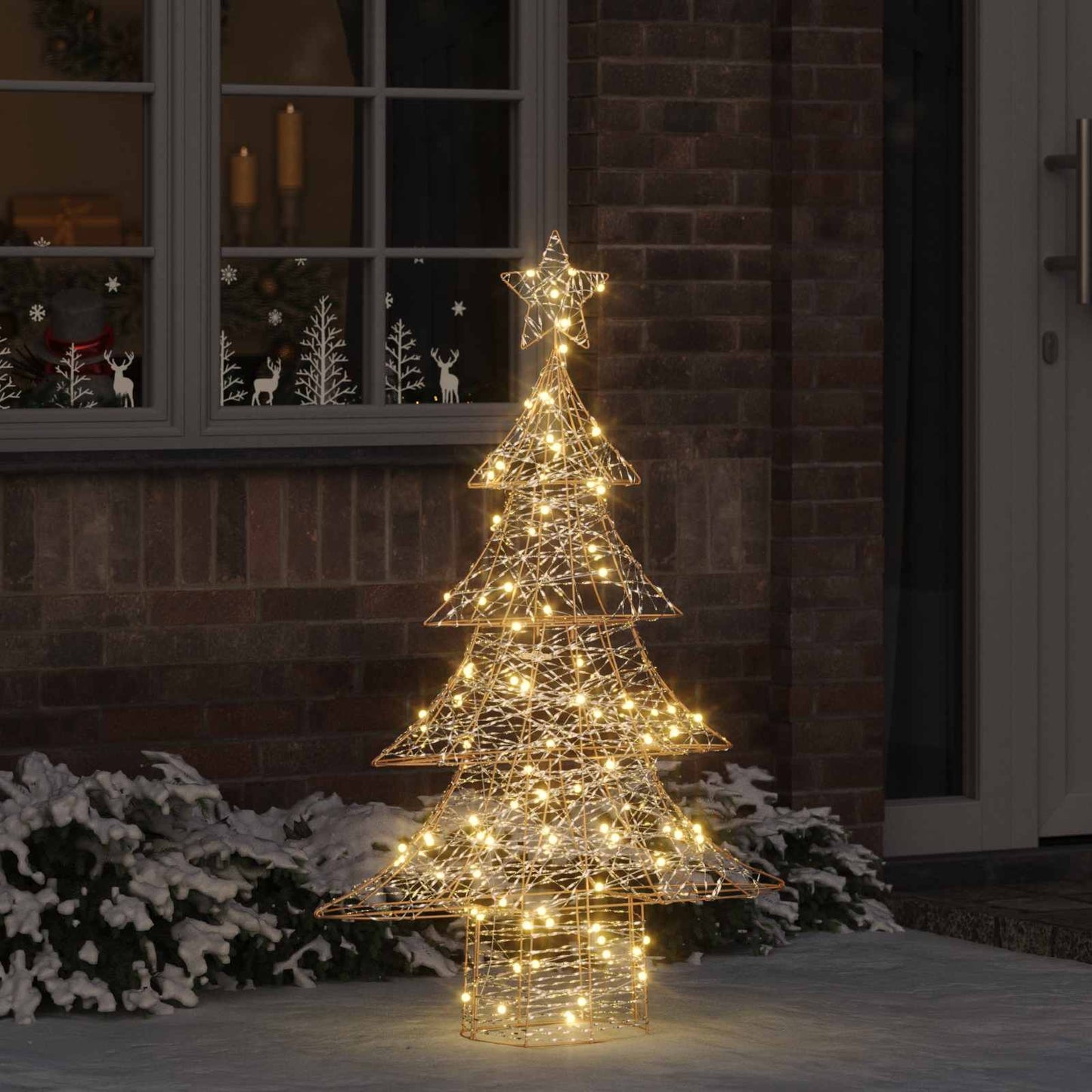 VidaXL Sapin de Noël avec 120 LED blanc chaud 120,5 cm