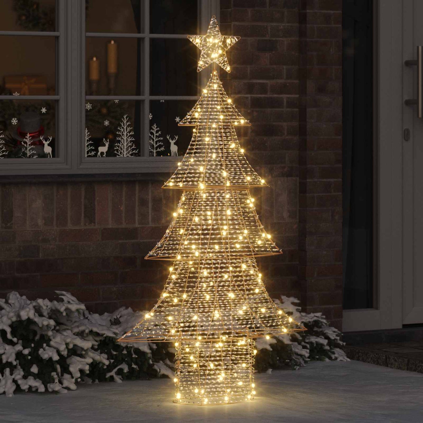 VidaXL Sapin de Noël avec 160 LED blanc chaud 151 cm