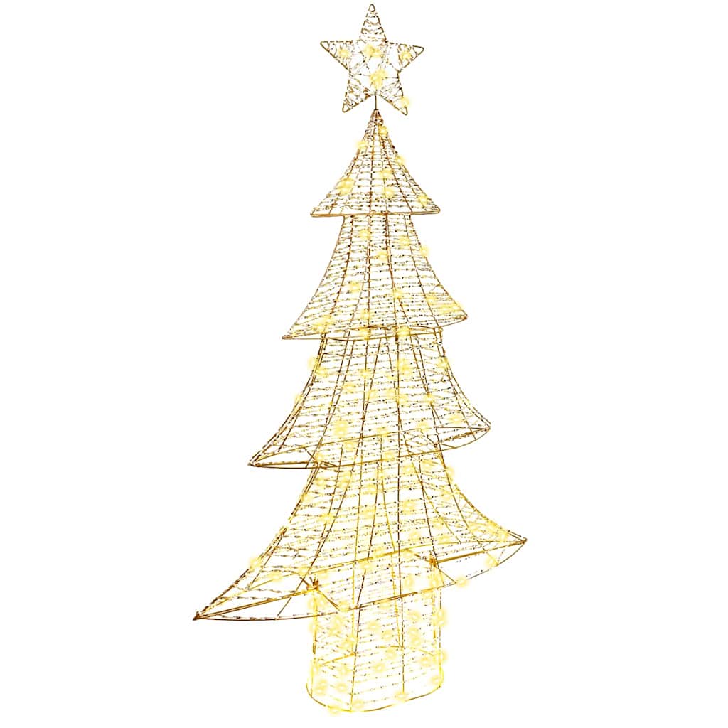 VidaXL Sapin de Noël avec 160 LED blanc chaud 151 cm