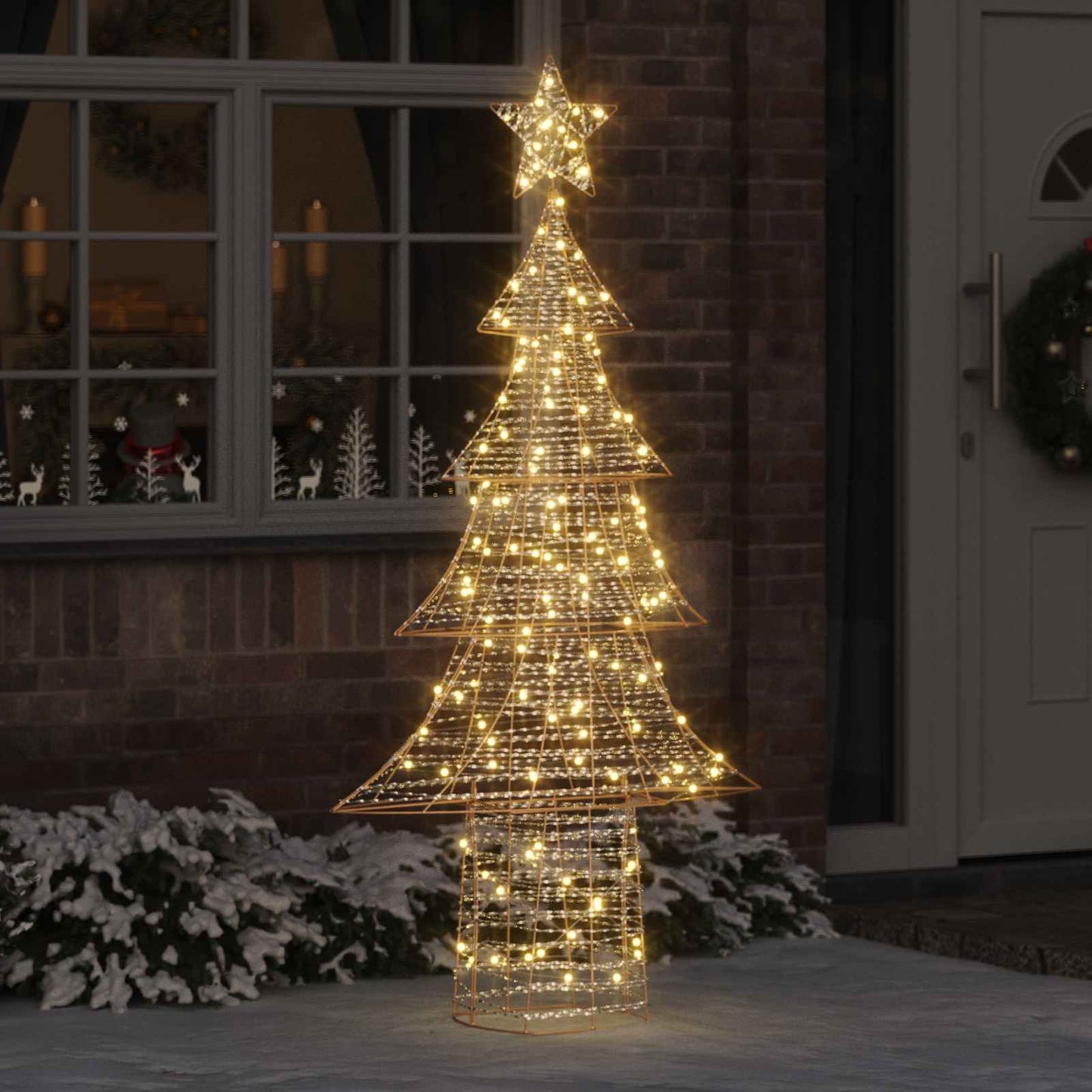 VidaXL Sapin de Noël avec 240 LED blanc chaud 181 cm