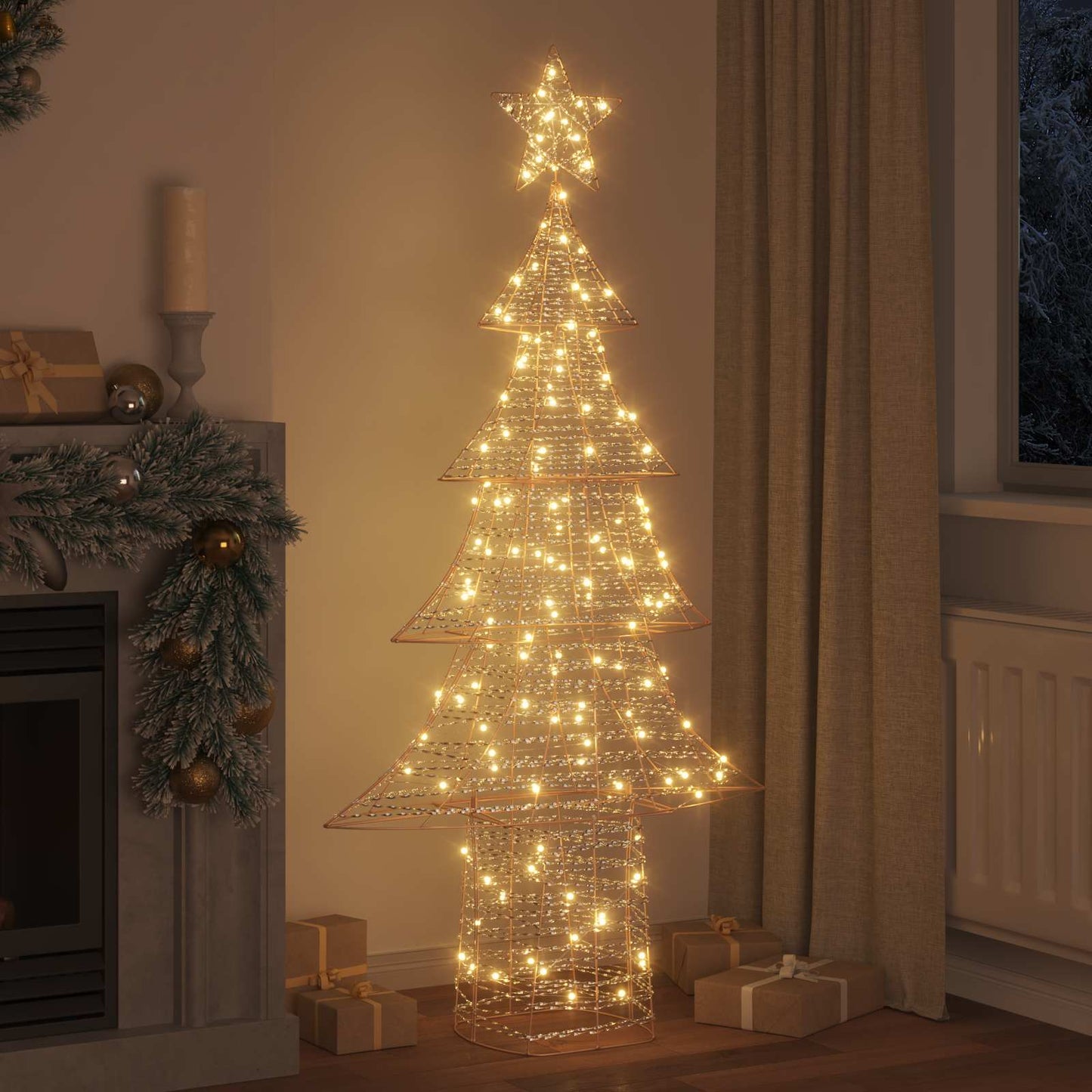 VidaXL Sapin de Noël avec 240 LED blanc chaud 181 cm