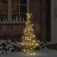 VidaXL Sapin de Noël avec 120 LED blanc chaud 150 cm rotin