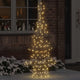 VidaXL Sapin de Noël avec 160 LED blanc chaud 150 cm rotin