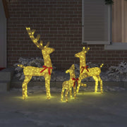 Vidaxx famille de rennes avec 300 LED 3 pcs blanc chaud 68 x 26 x 127 cm tissu - afbeelding 3